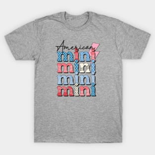 American retro Mini red white blue mama T-Shirt